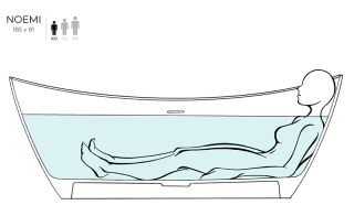 Ванна из искусственного камня Salini Noemi S-Stone 101811SMRF 185x81см RAL полностью